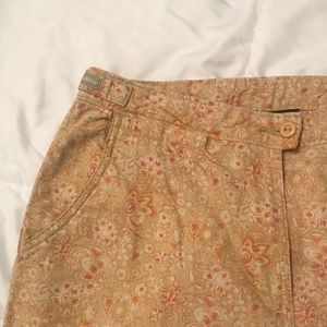 Orange High Waisted Capri Pants